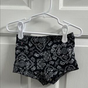Paisley Patterned Kids Dance Shorts